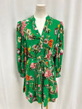 Alice + Olivia Green Floral Minidress NWT