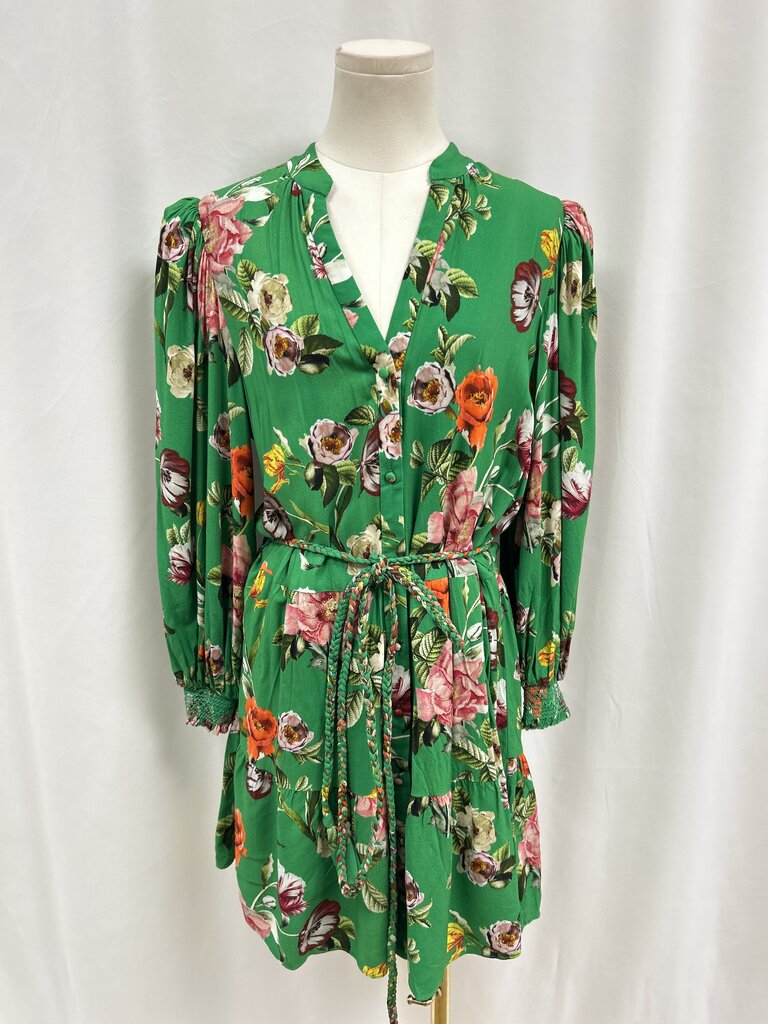 Alice + Olivia Green Floral Minidress NWT