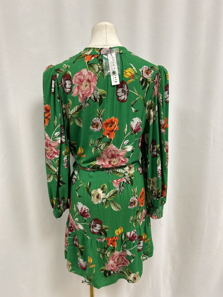 Alice + Olivia Green Floral Minidress NWT