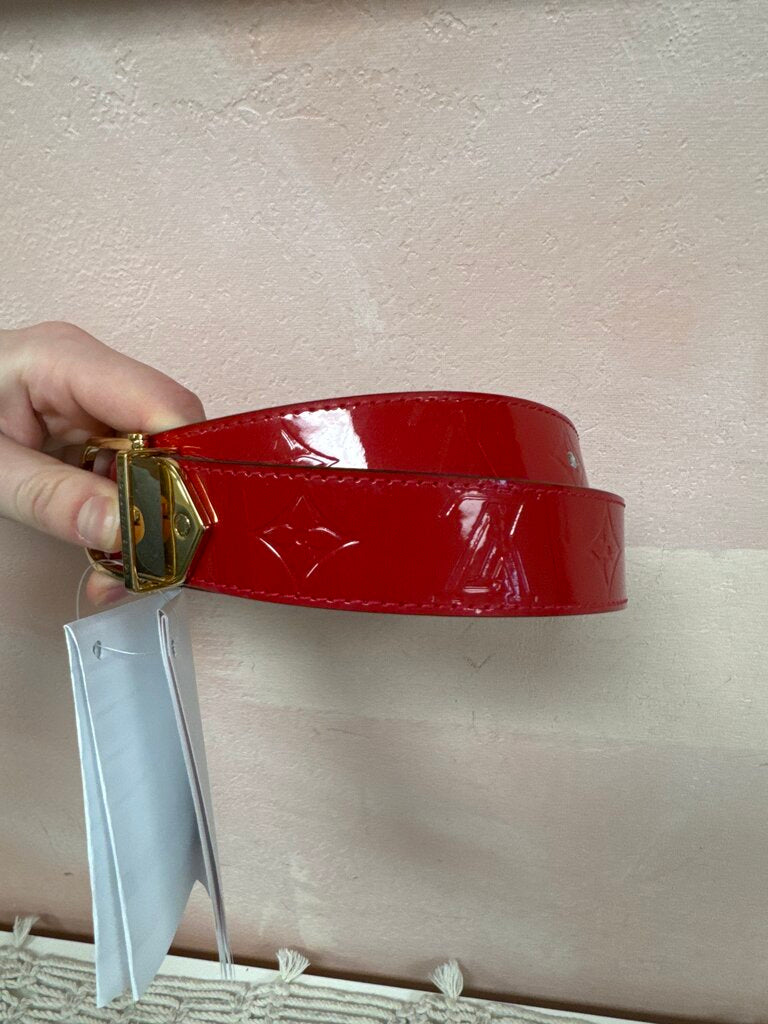 Louis Vuitton Red Patent Belt
