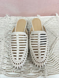 Veronica Beard White Mules w/box & bag