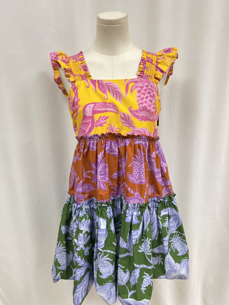 Farm Rio Mixed Tropical Swing Mini Dress