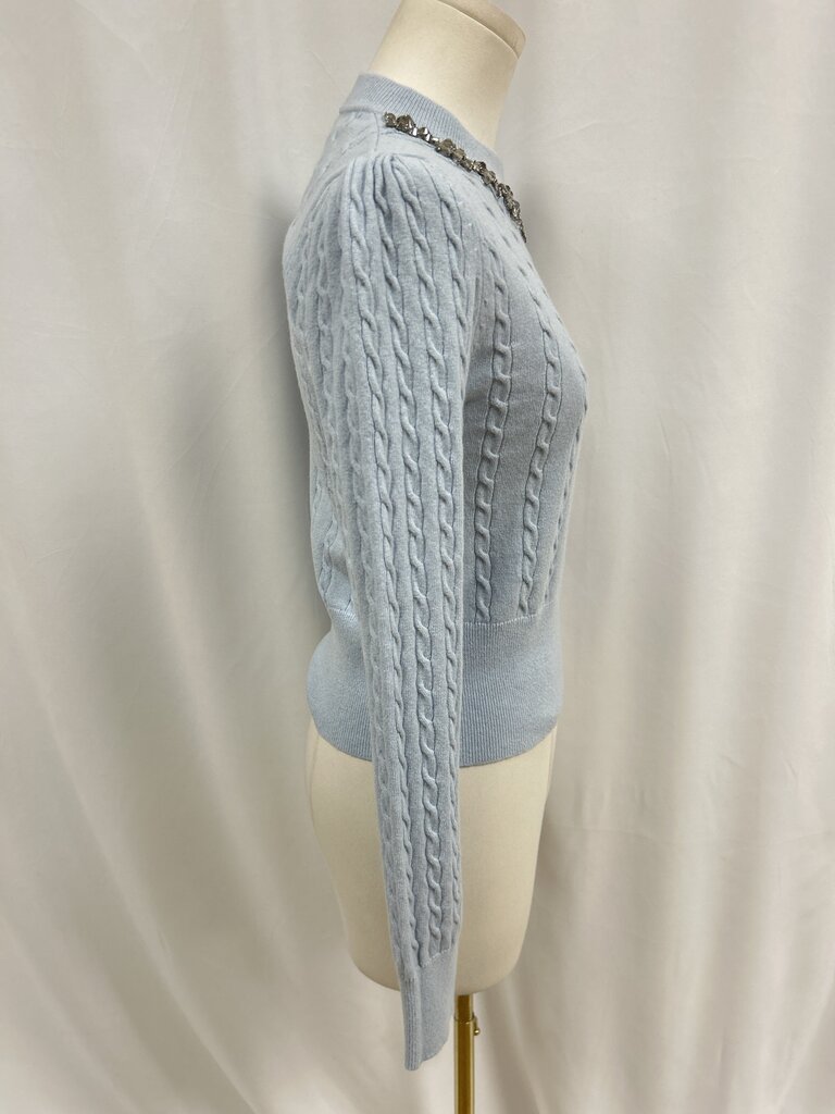Erdem Sweater w/Crystal Neckline