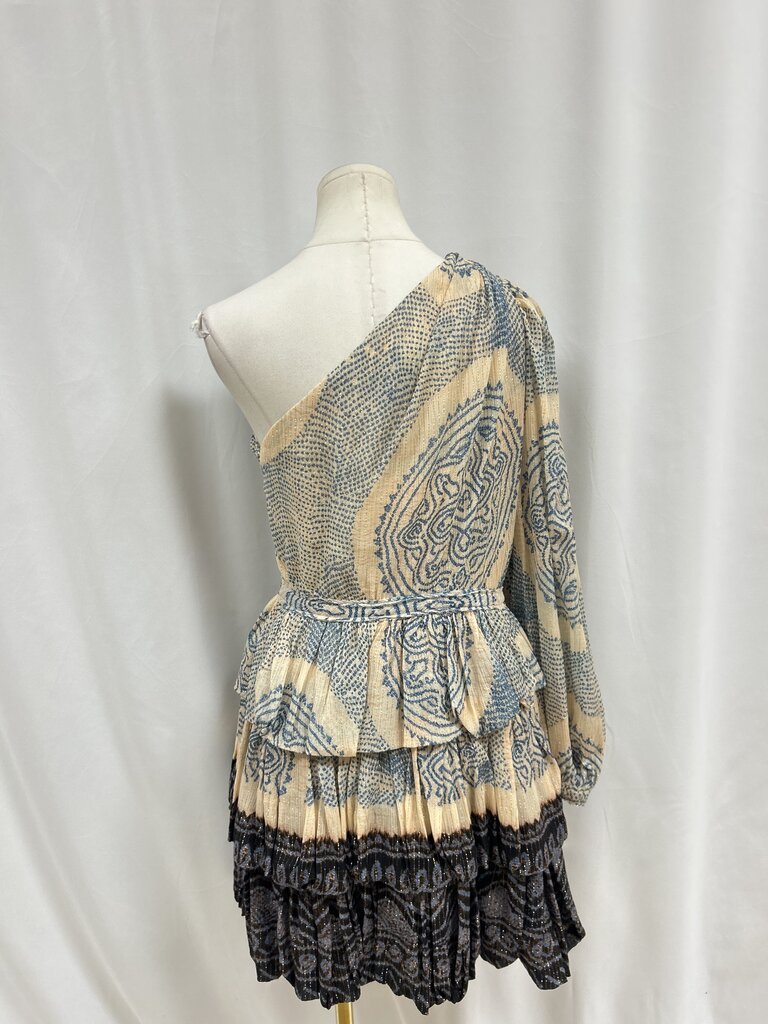 Ulla Johnson Blush Printed One Shoulder Mini Dress Dress