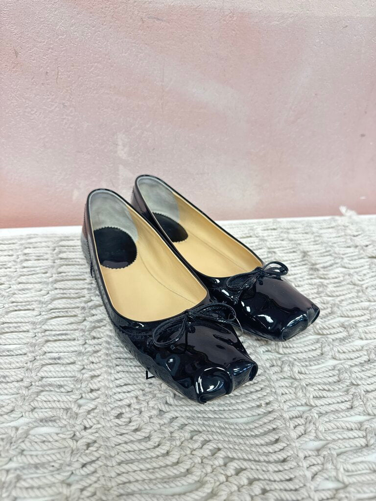 Louboutin Black Patent Mamadrague Ballerina Flat