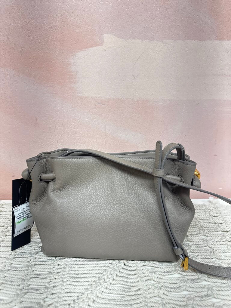 Donna Karan Taupe Pebbled Leather Crossbody w/Dustbag