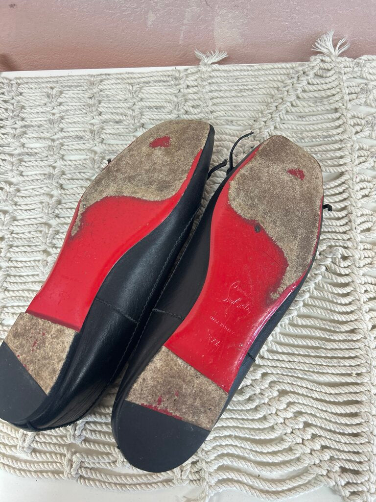 Louboutin Black Mamadrague Ballerina Flat