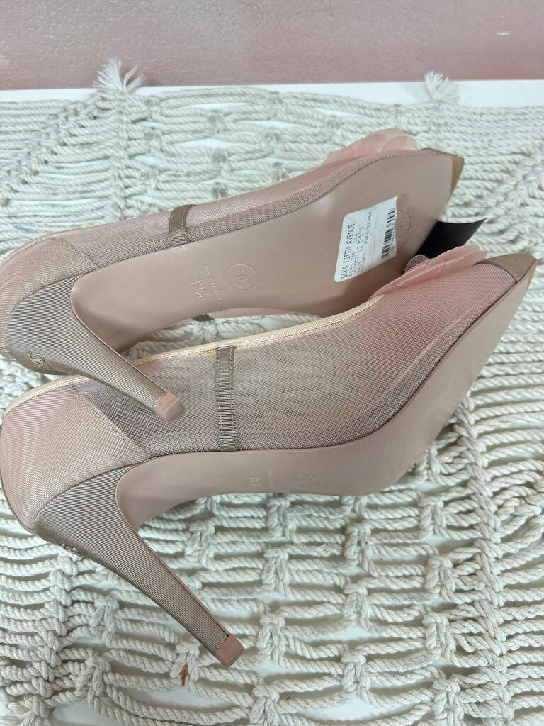 Chanel Pink Mesh Camellia Pump NWT