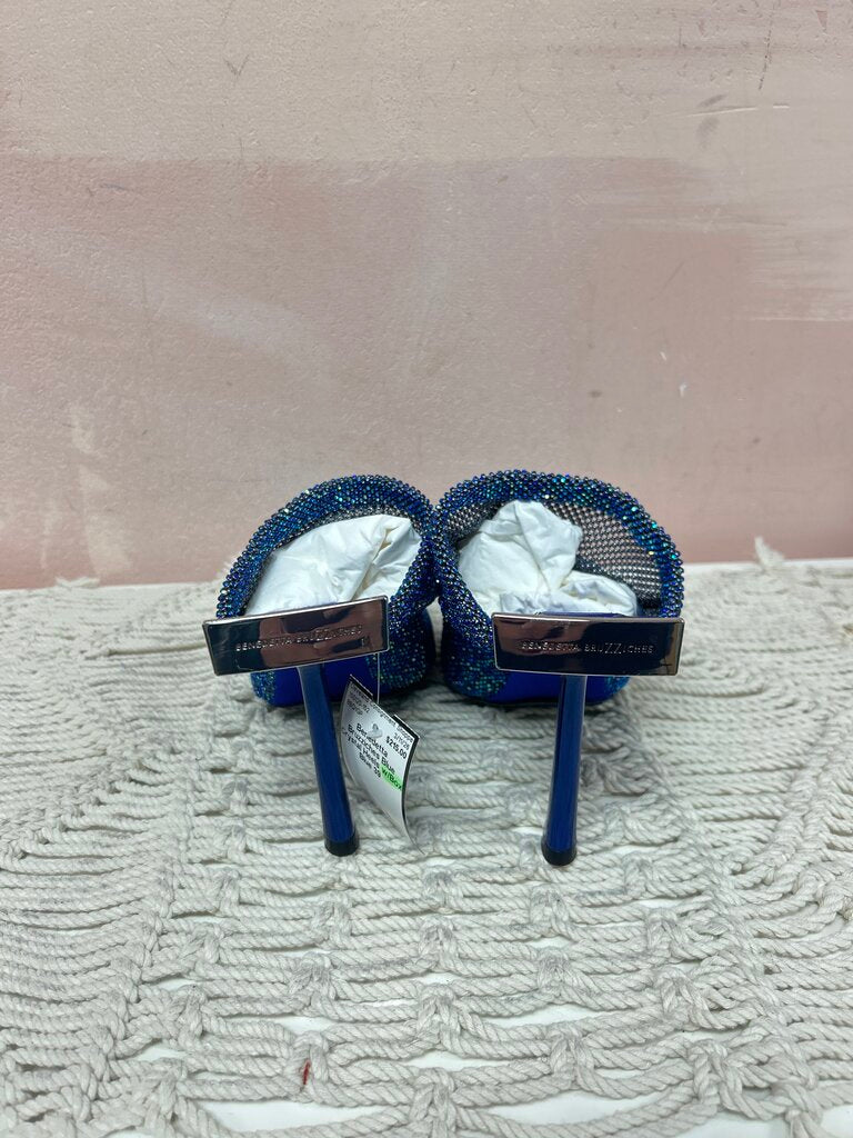Benedetta Bruzziches Blue Crystal Heels w/Box
