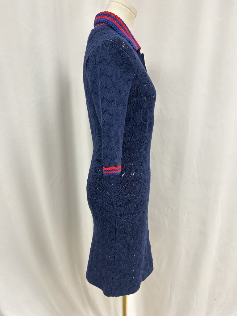 Gucci Navy Knit Polo Dress