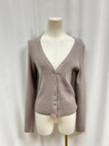 Aqua Taupe Ribbed Cardigan NWT