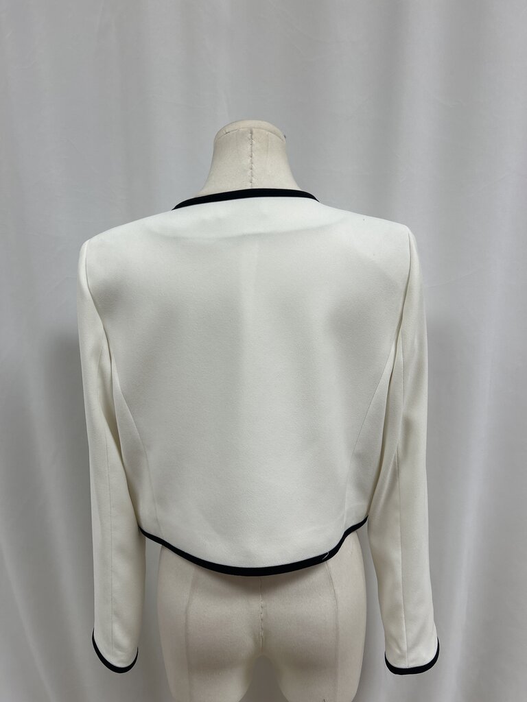 alice + olivia Cream and Black Bow Jacket