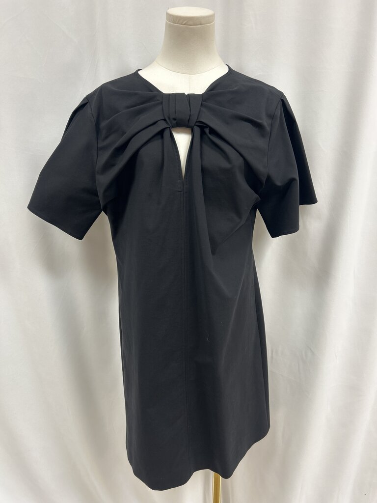 Carolina Herrera Black Bow Front Midi Dress