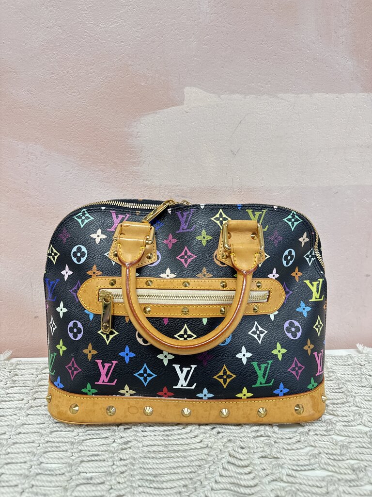 Louis Vuitton Black Multicolor Alma Bag '04 As Is (Rare vintage bag)