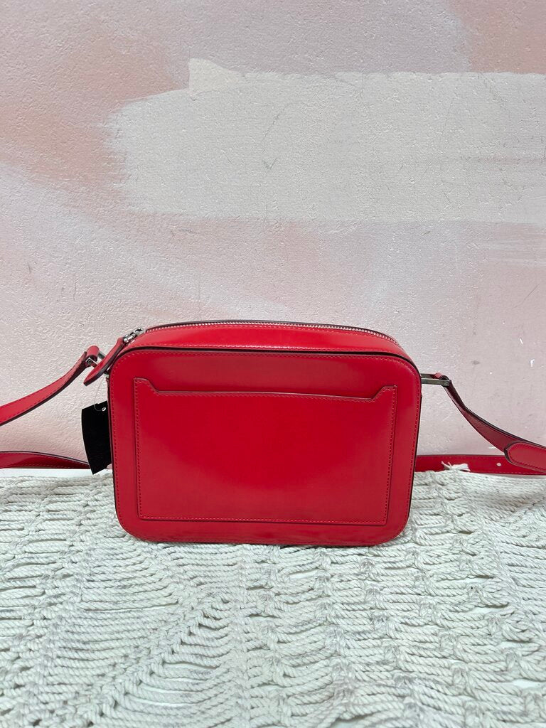 Burberry Red Leather Camera Bag