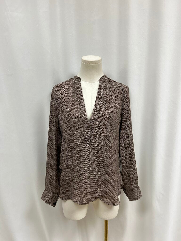 Vince Brown Printed Top