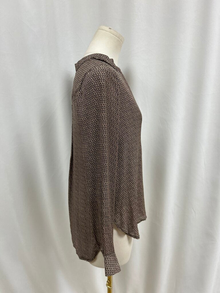 Vince Brown Printed Top