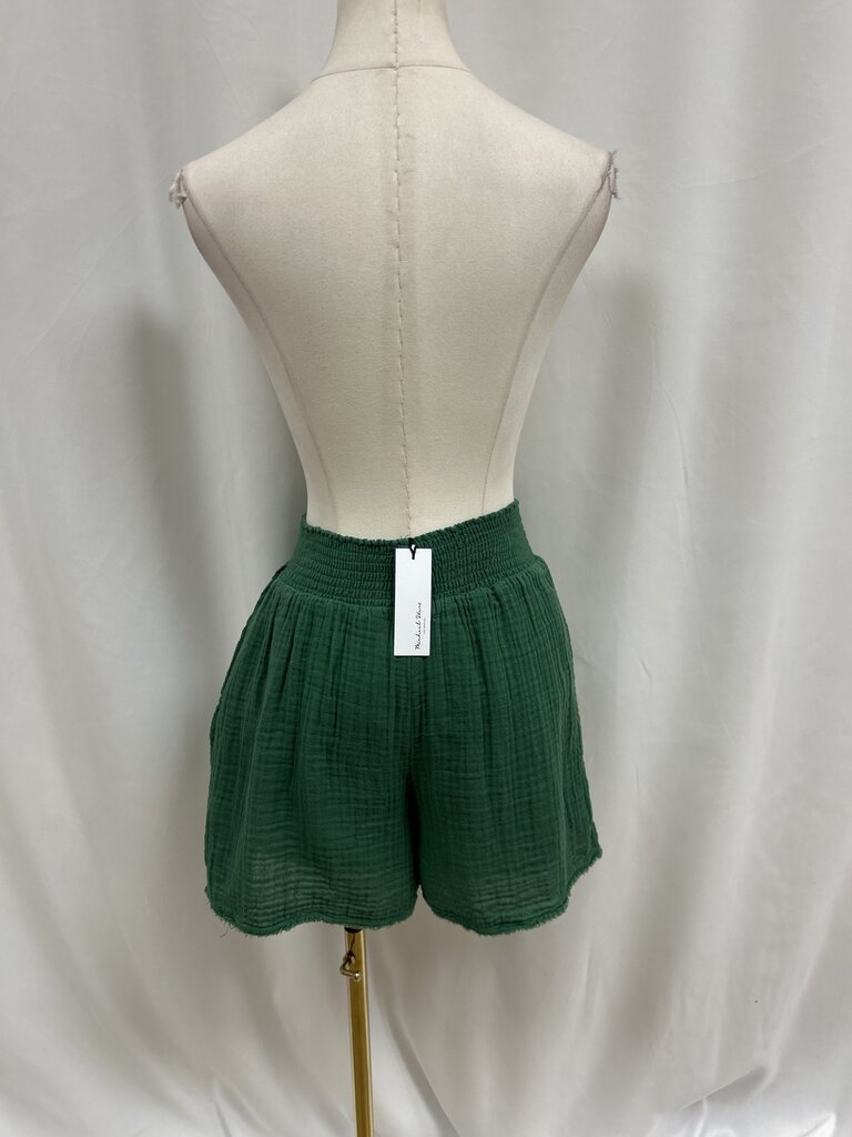 Michael Stars Green Gauze Shorts NWT