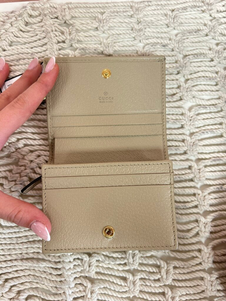 Gucci Beige Monogram Horsebit 1955 Wallet w/Box