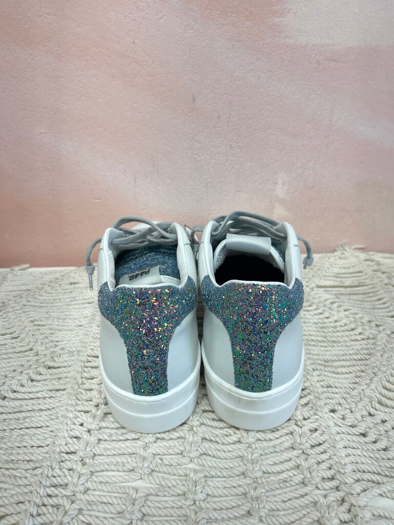 P448 White Multi Glitter Sneaker