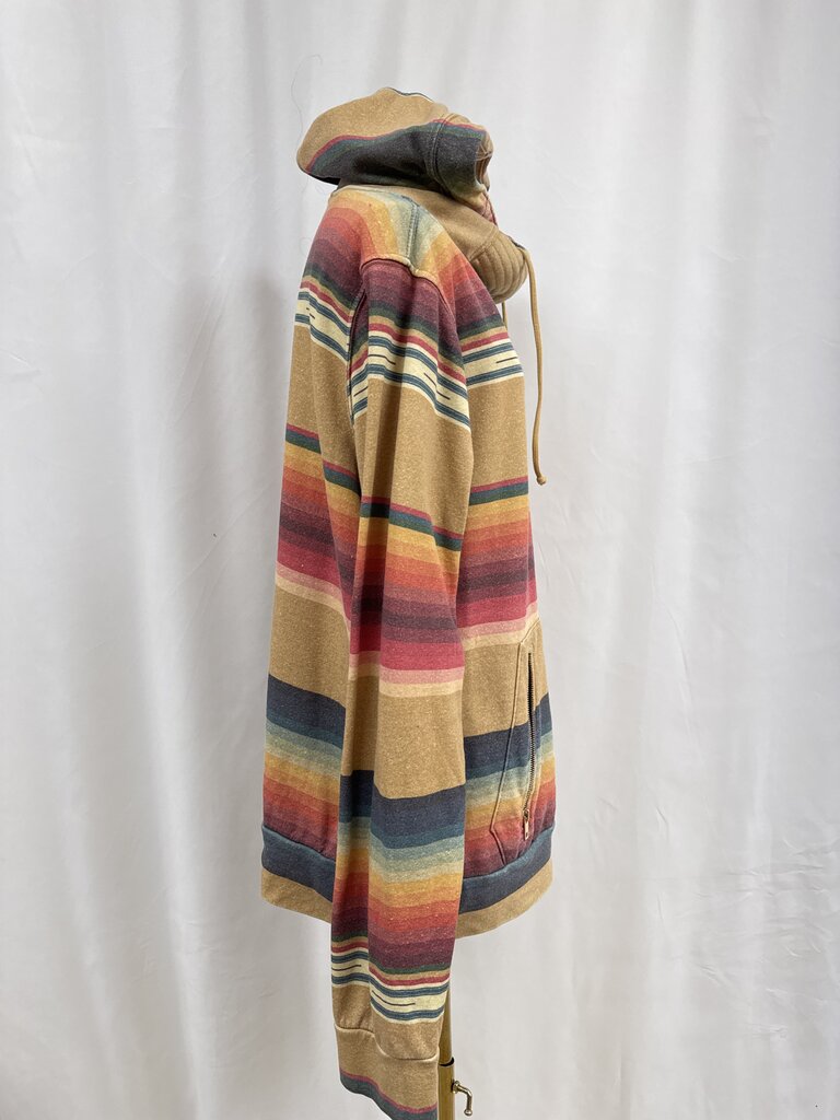 Aviator Nation Tan Striped Hoodie