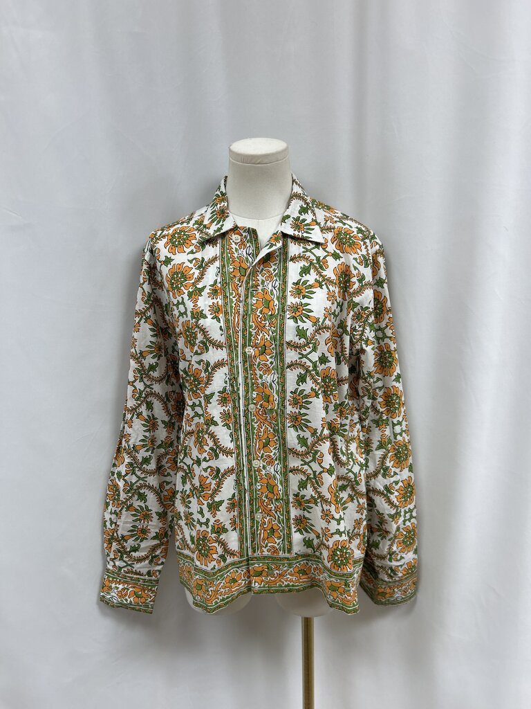 Bode Yellow Floral Button Up