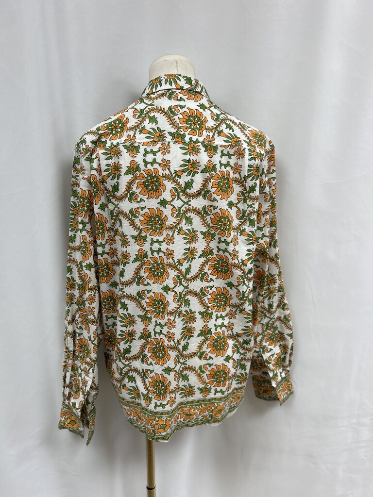 Bode Yellow Floral Button Up