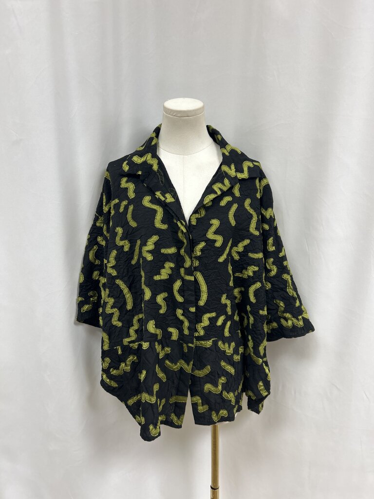 Dress to Kill Black and Lime Button up