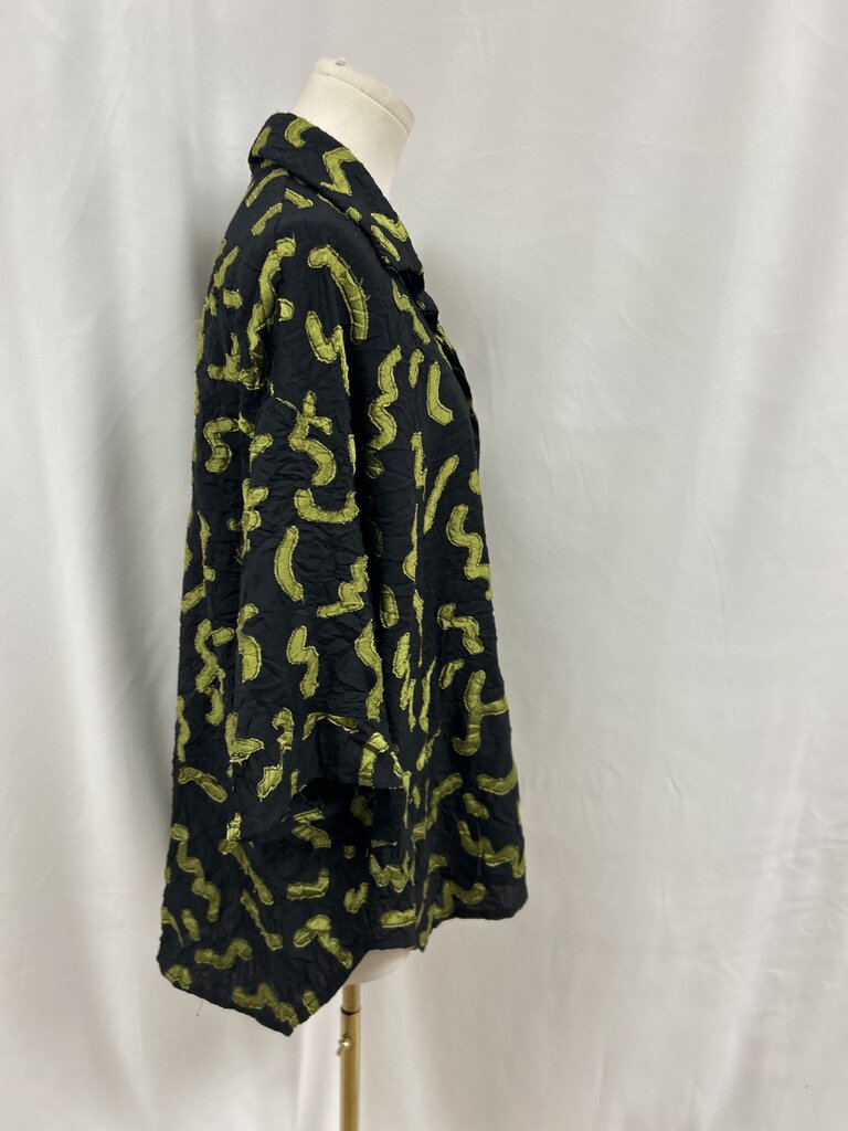 Dress to Kill Black and Lime Button up