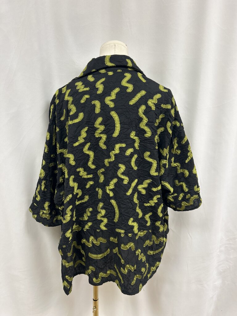 Dress to Kill Black and Lime Button up