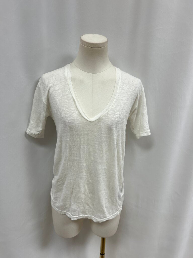 Isabel Marant White V-Neck Tee