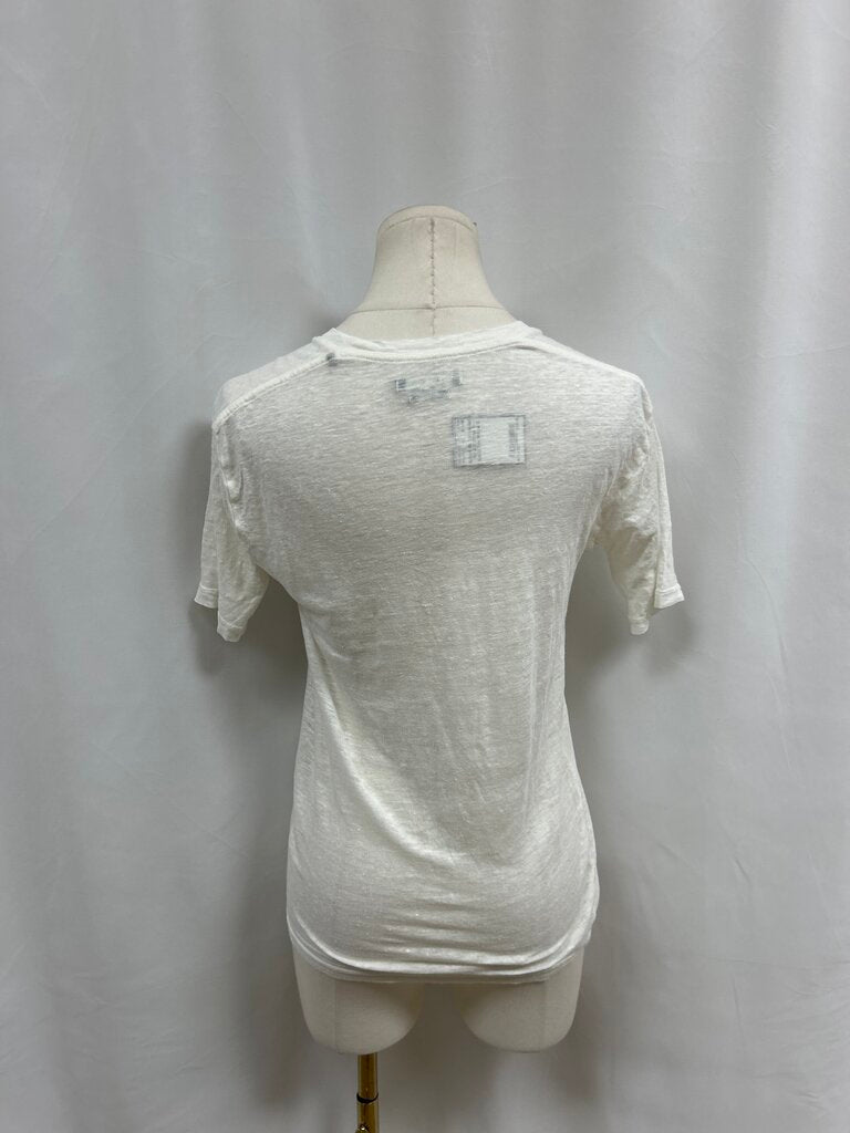 Isabel Marant White V-Neck Tee