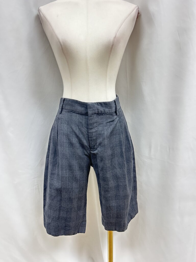6397 Grey Plaid Bermuda Shorts