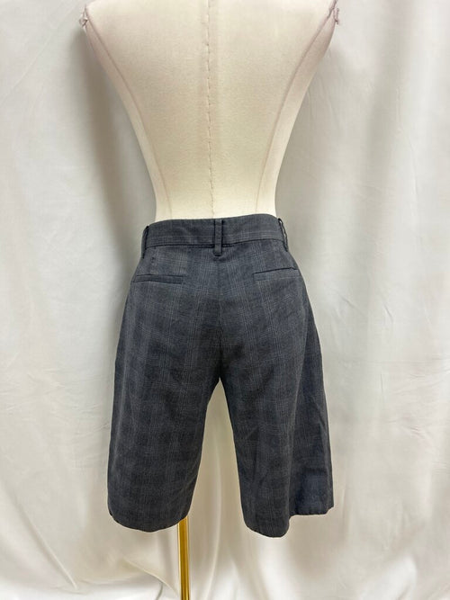 6397 Grey Plaid Bermuda Shorts