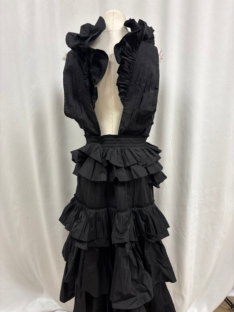 Ulla Johnson Black Ruffle Dress
