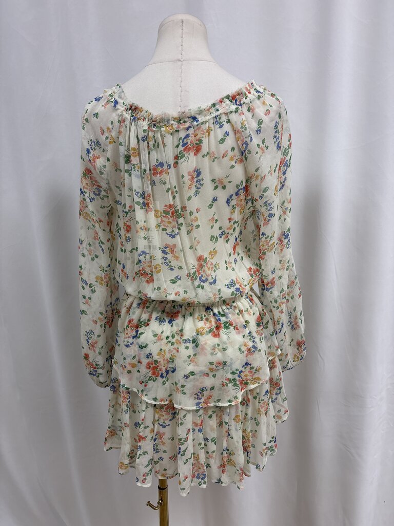LoveShackFancy Ivory Floral Mini Dress