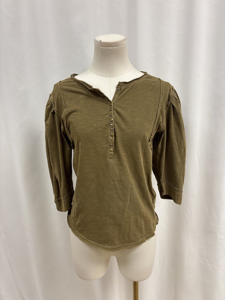 Free People Olive Tee NWT
