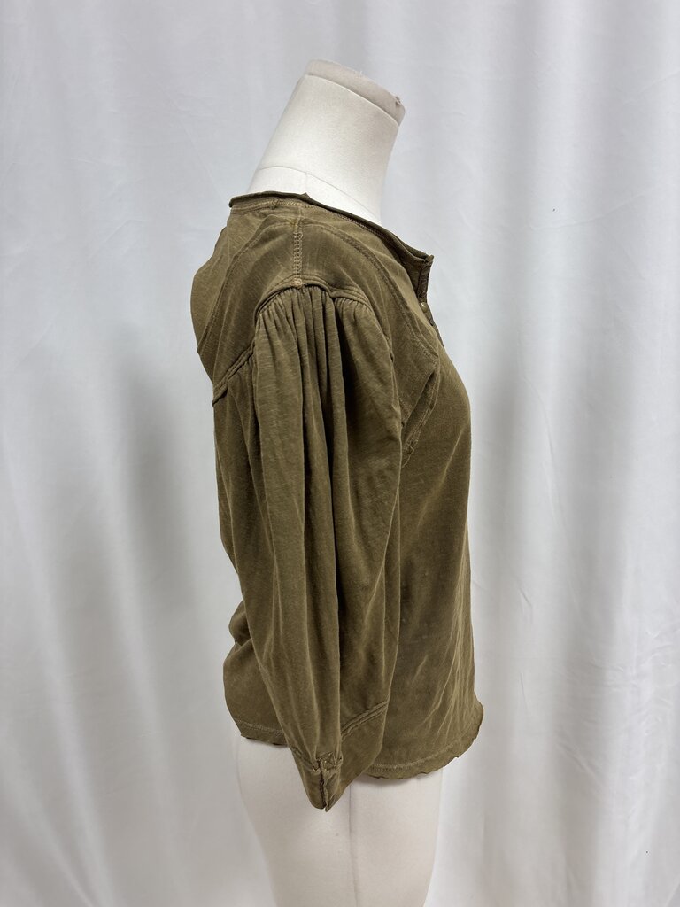 Free People Olive Tee NWT