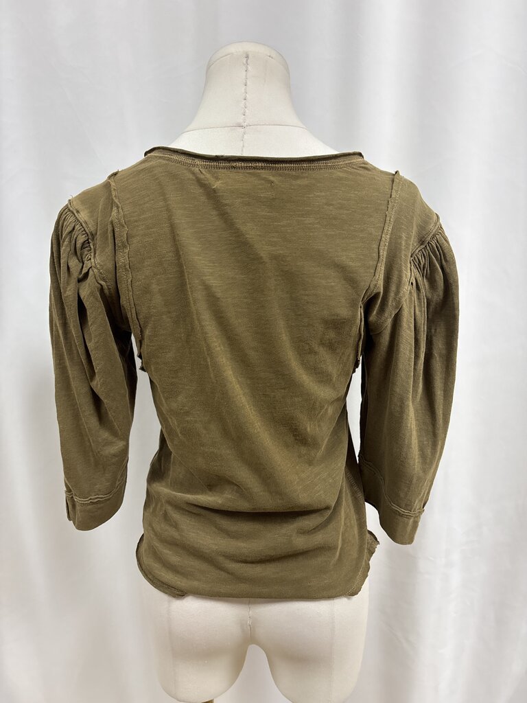 Free People Olive Tee NWT