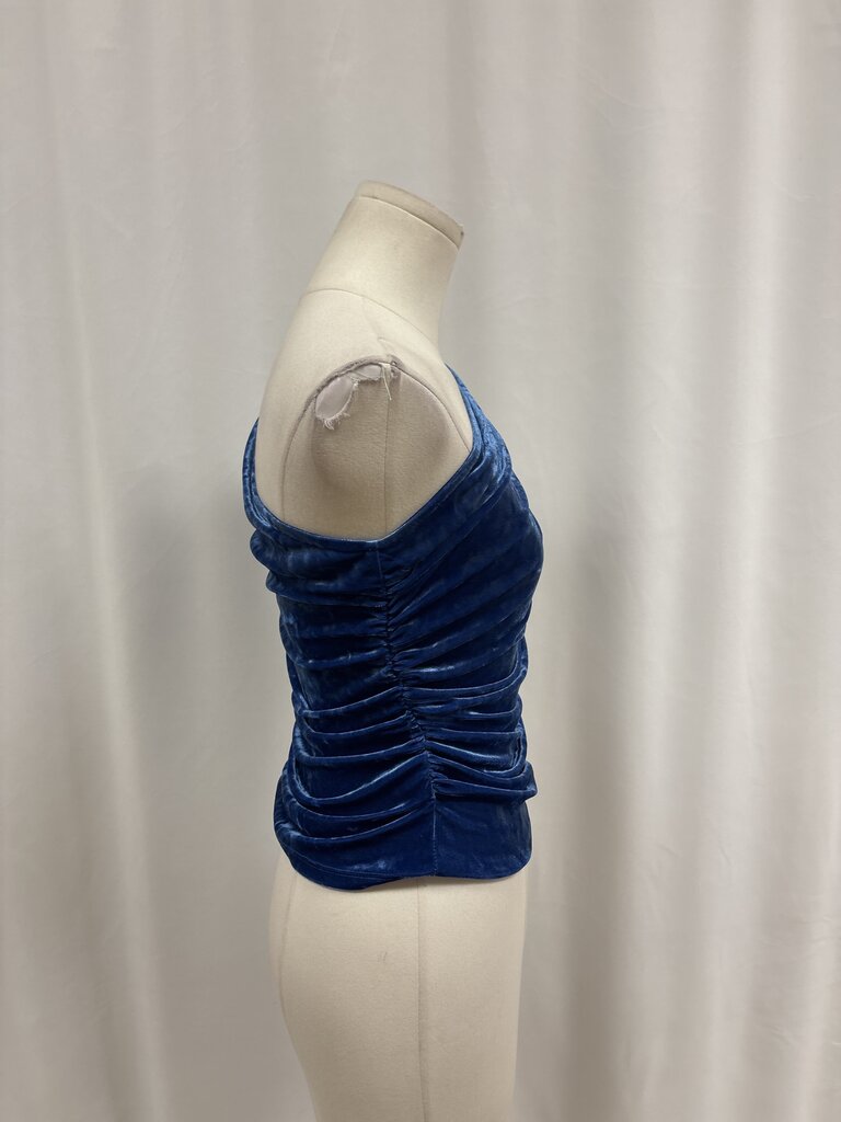 Staud One Shoulder Velvet Top