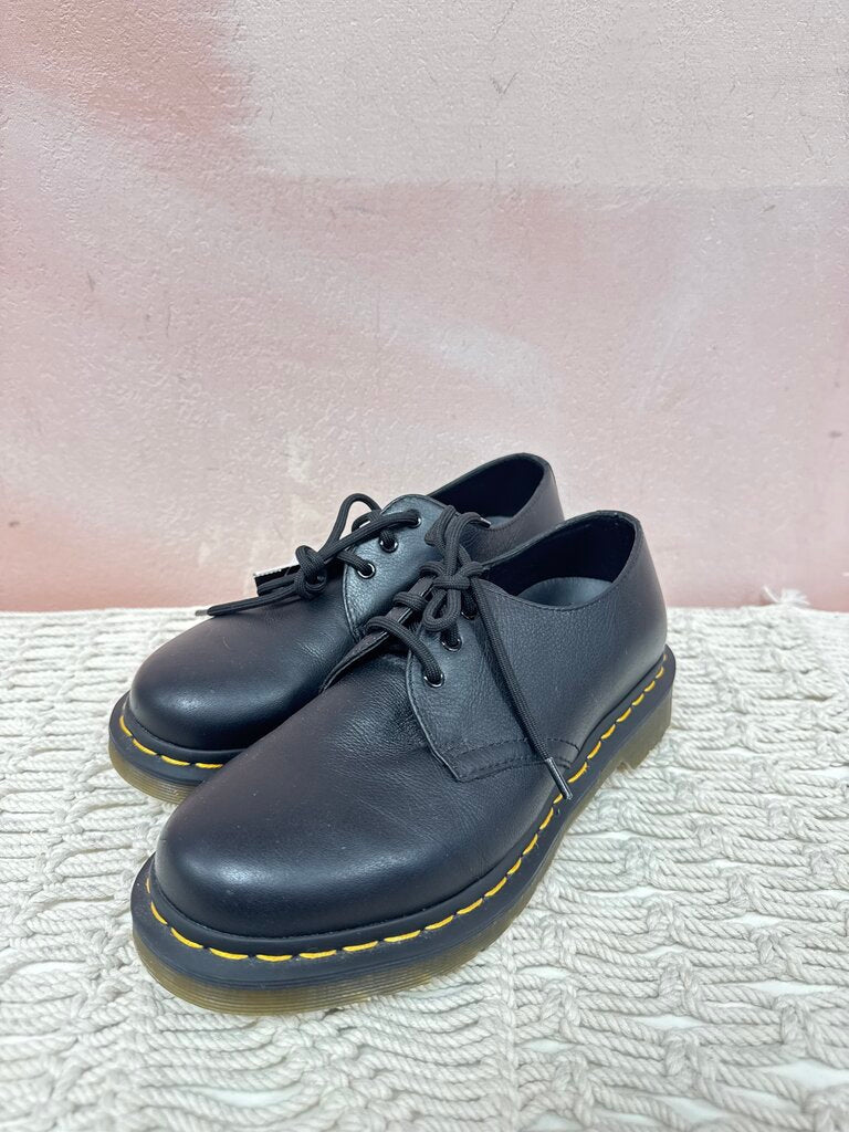 Dr Martens Black Lug Sole Lace Up Flat