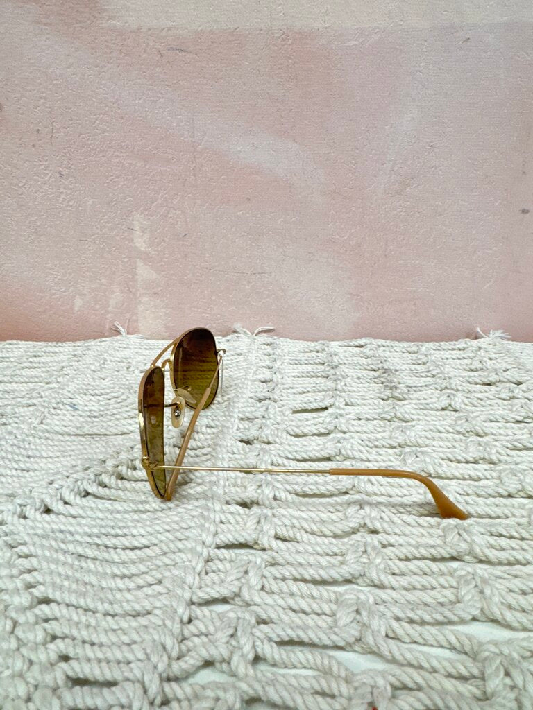 Ray Ban Gold Frame Sunglasses (AS IS)