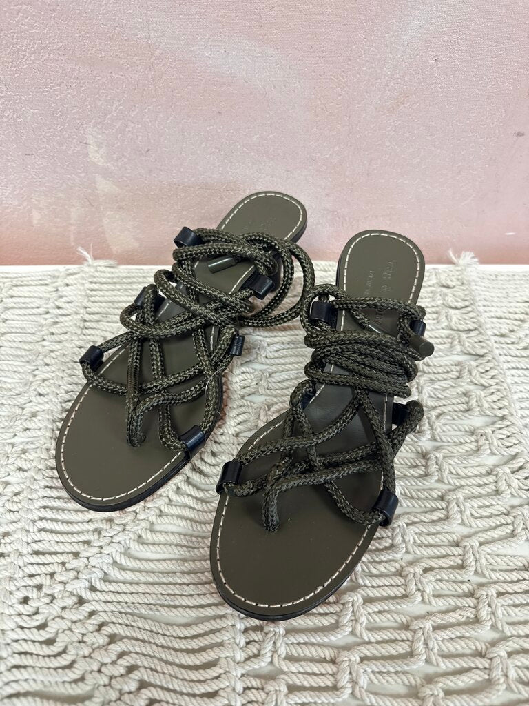 rag & bone Olive Rope Lace Up Sandal NWT w/Box