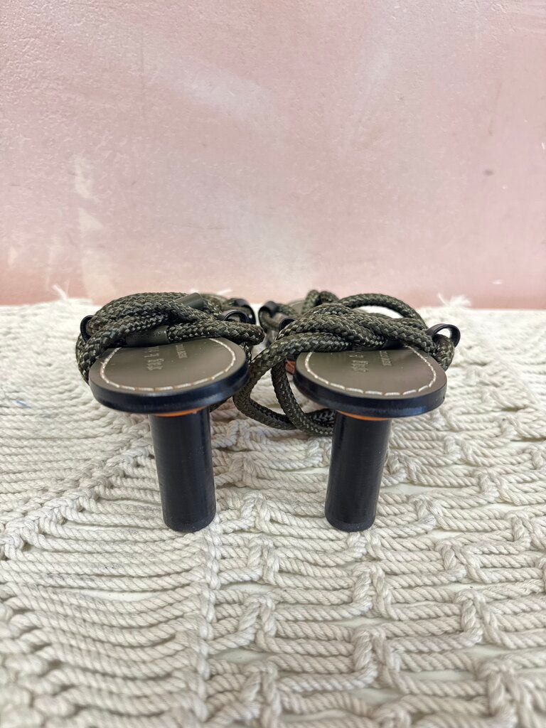 rag & bone Olive Rope Lace Up Sandal NWT w/Box