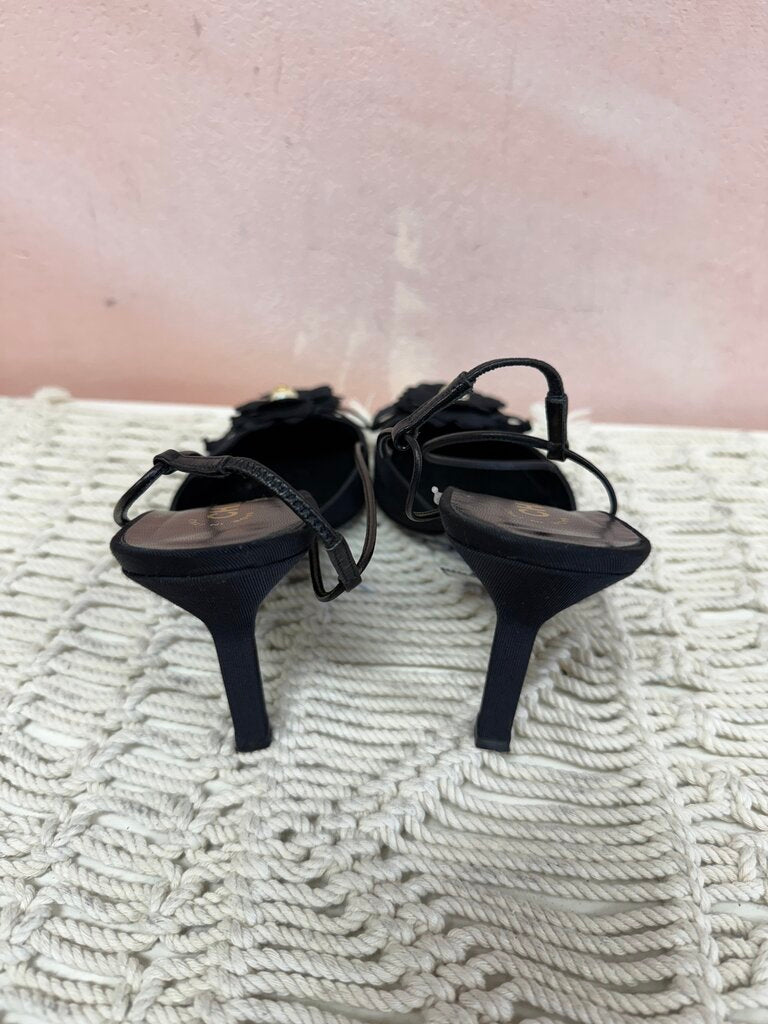 Chanel Black Classic Slingback w/Box