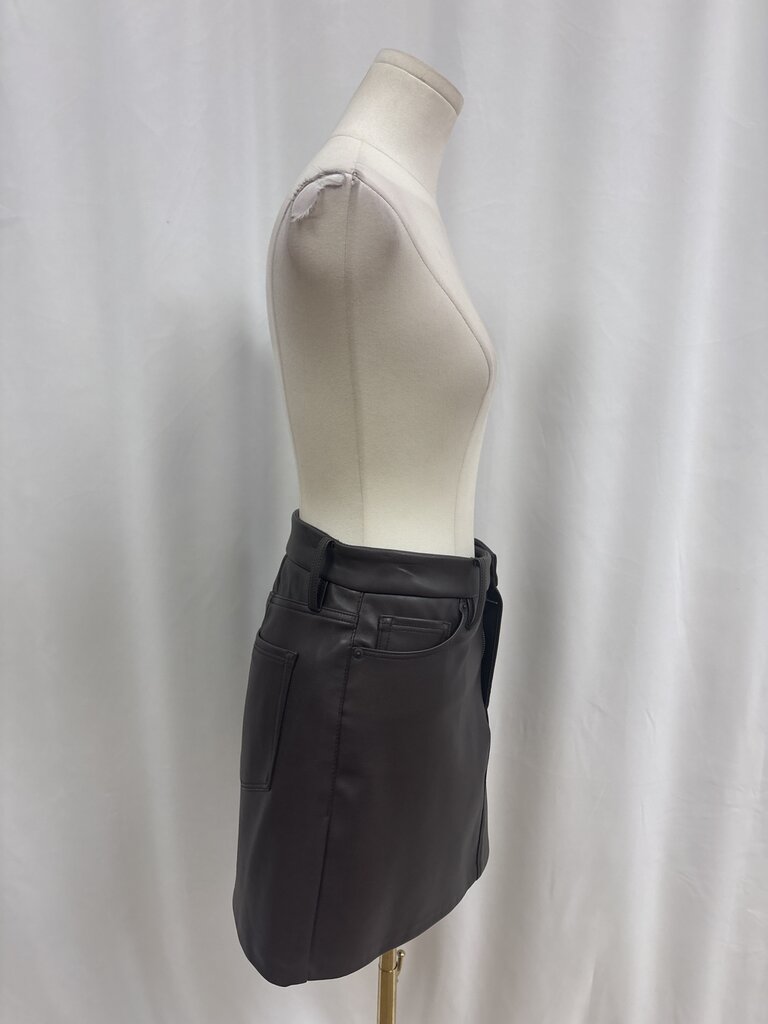 Good American Faux Leather Skirt