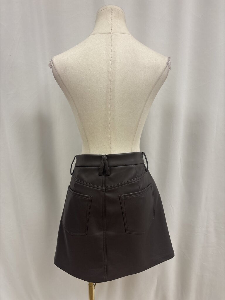 Good American Faux Leather Skirt