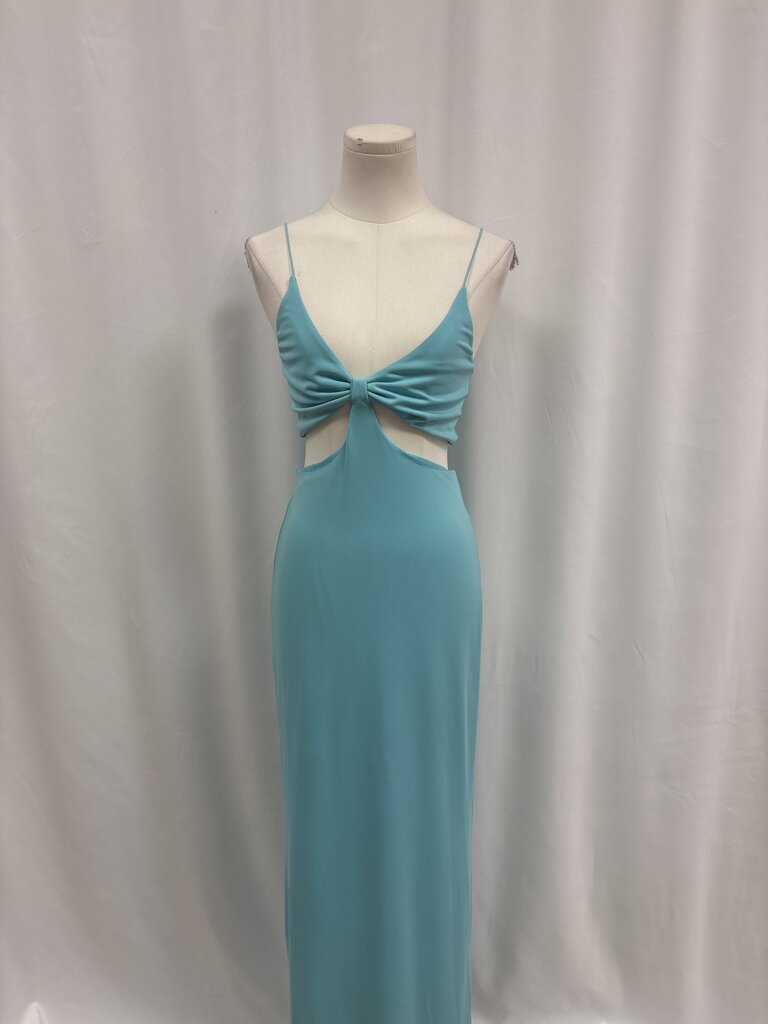 Alice + Olivia Blue Cut-Out Dress