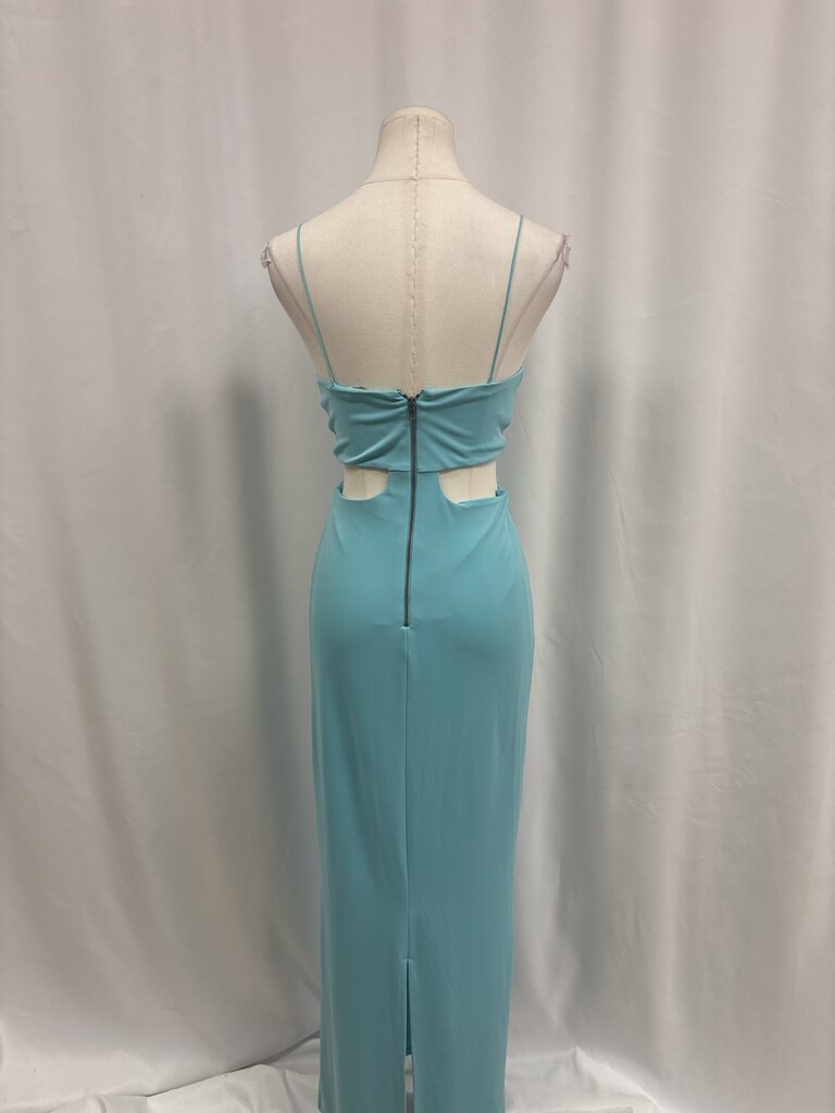 Alice + Olivia Blue Cut-Out Dress