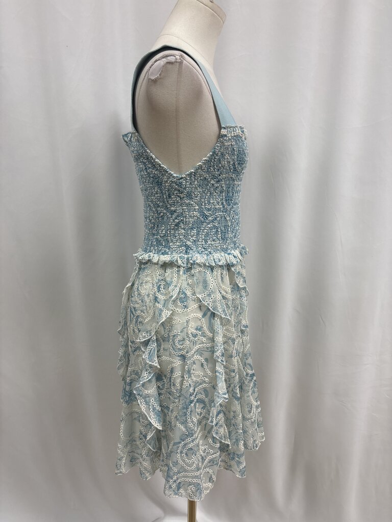 Alice + Olivia Floral Eyelet Mini Dress